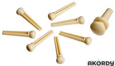 D’Addario Plastic Bridge Pins Ivory